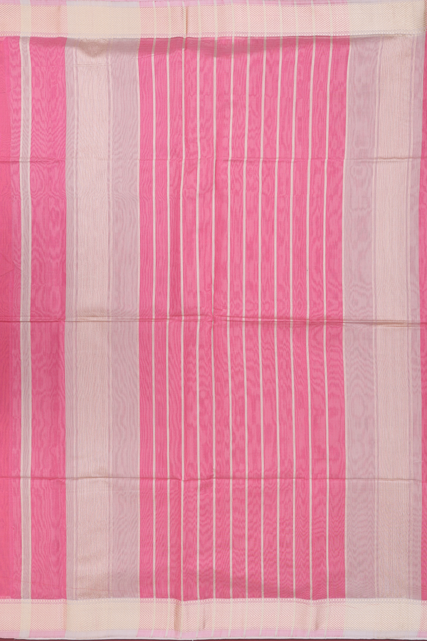 Maheswari Silk Cotton Saree Pink With Threadwork Border