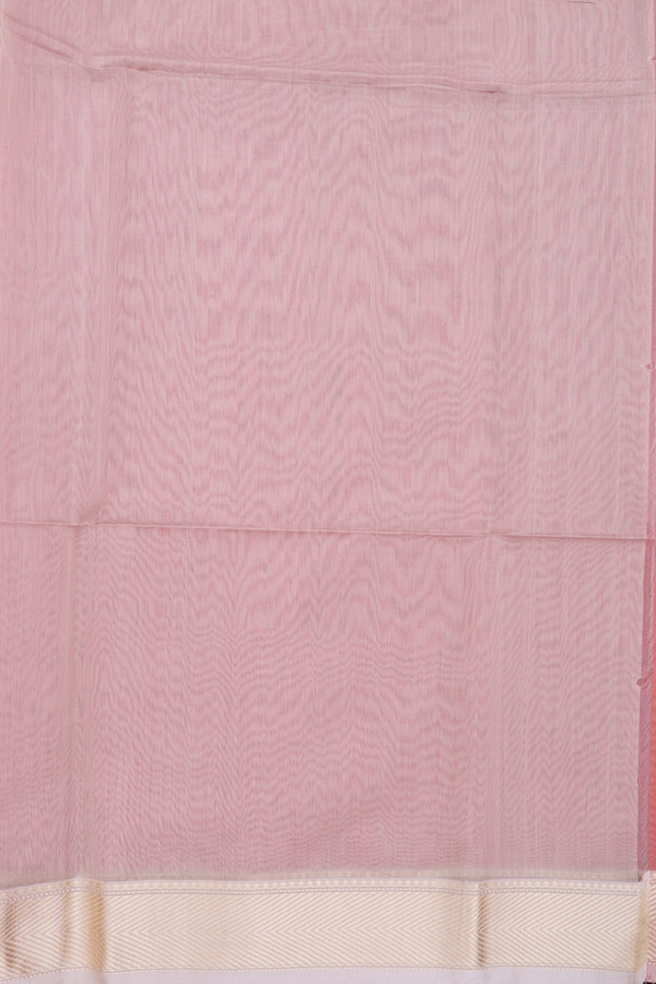 Maheswari Silk Cotton Saree Pink With Threadwork Border