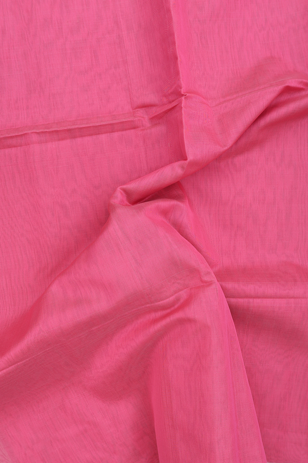 Maheswari Silk Cotton Saree Pink With Threadwork Border