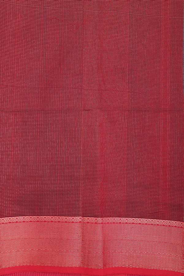 Maheswari Silk Cotton Saree In Purple With Checks Design