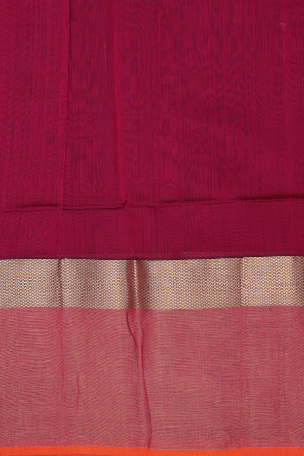 Maheswari Silk Cotton Saree In Royal Blue With Zari Border