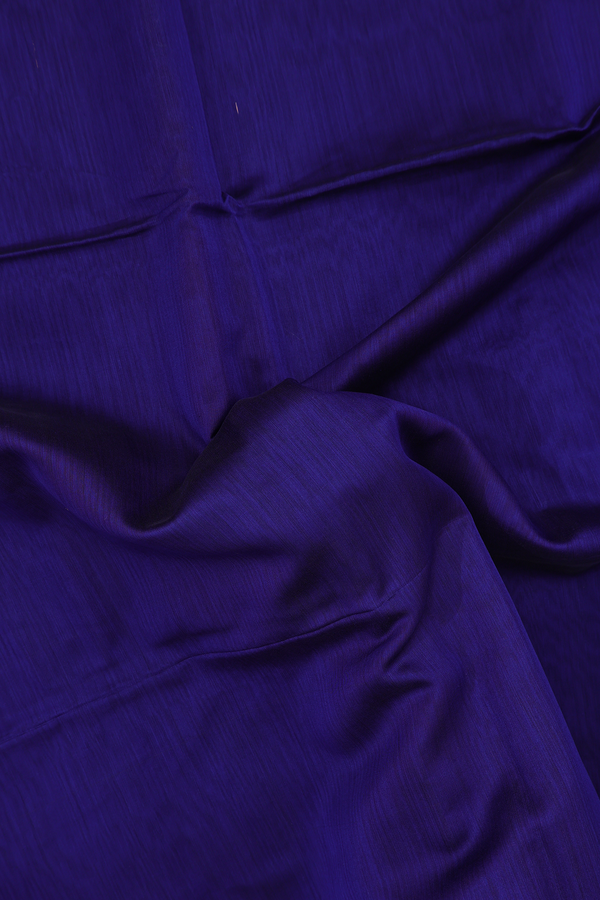 Maheswari Silk Cotton Saree In Royal Blue With Zari Border