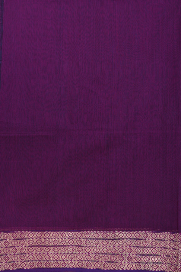 Maheswari Silk Cotton Saree In Teal Blue With Zari Border