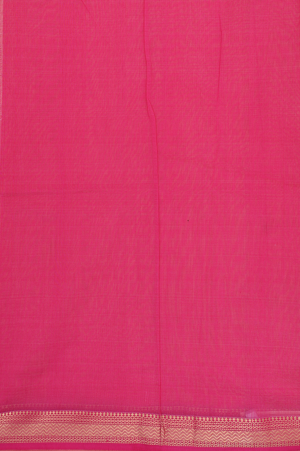 Maheswari Silk Cotton Saree In Yellow With Contrast Border