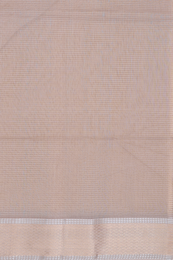 Maheswari Silk Cotton Saree In Yellow With Stripes Design