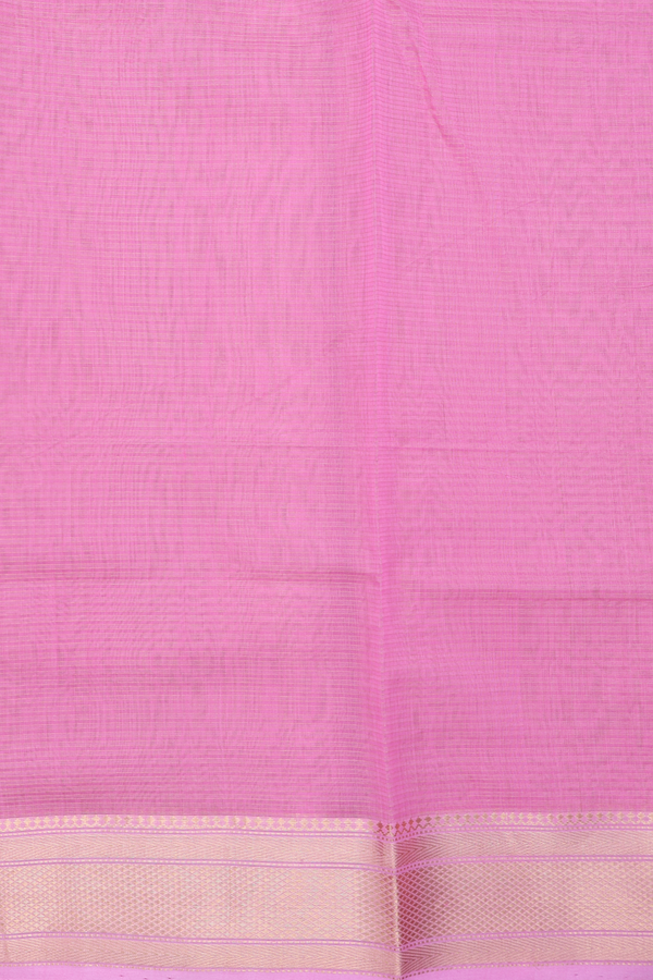 Maheswari Silk Cotton Saree Pastel Brown With Stripes Design