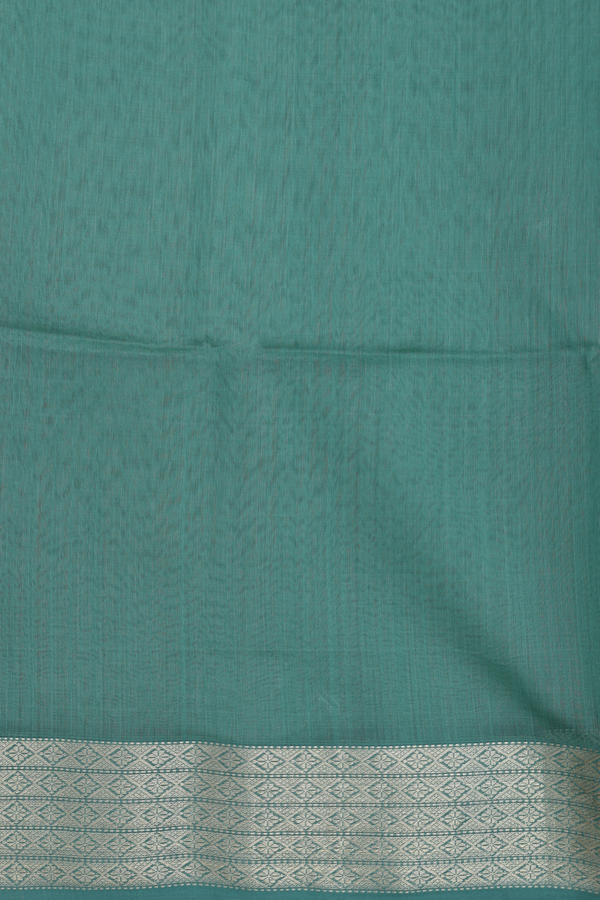 Maheswari Silk Cotton Saree In Pastel Green With Zari Border