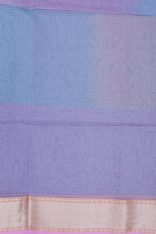 Maheswari Silk Cotton Saree Green And Blue With Checks Design