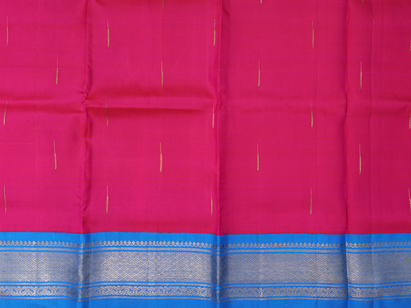 Malli Moggu Buttas Pink Kanchipuram Pavadai Sattai Material