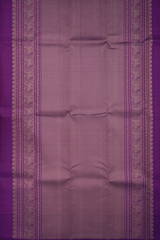 Mandala Zari Design Grape Purple Kanchipuram Silk Saree