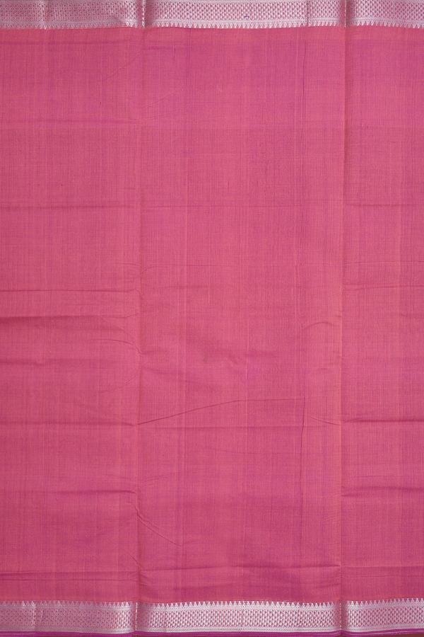 Mangalagiri Cotton Saree Blush Mulberry With Contrast Border