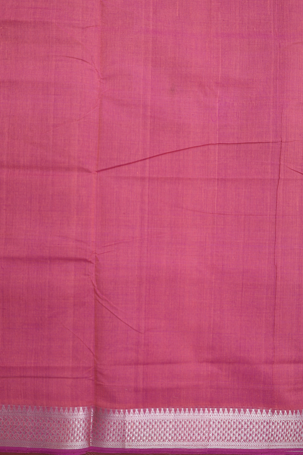Mangalagiri Cotton Saree Blush Mulberry With Contrast Border