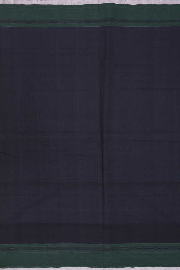Mangalagiri Cotton Saree In Black With Contrast Border
