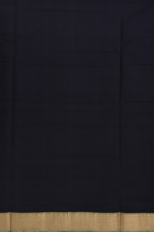 Mangalagiri Cotton Saree In Black With Contrast Border