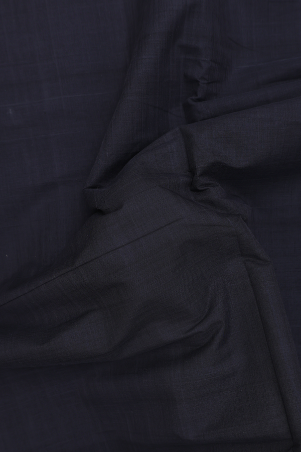 Mangalagiri Cotton Saree In Black With Contrast Border