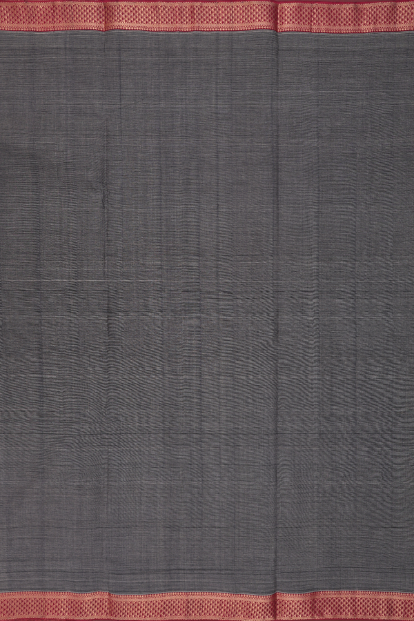 Mangalagiri Cotton Saree In Black With Stripes Design
