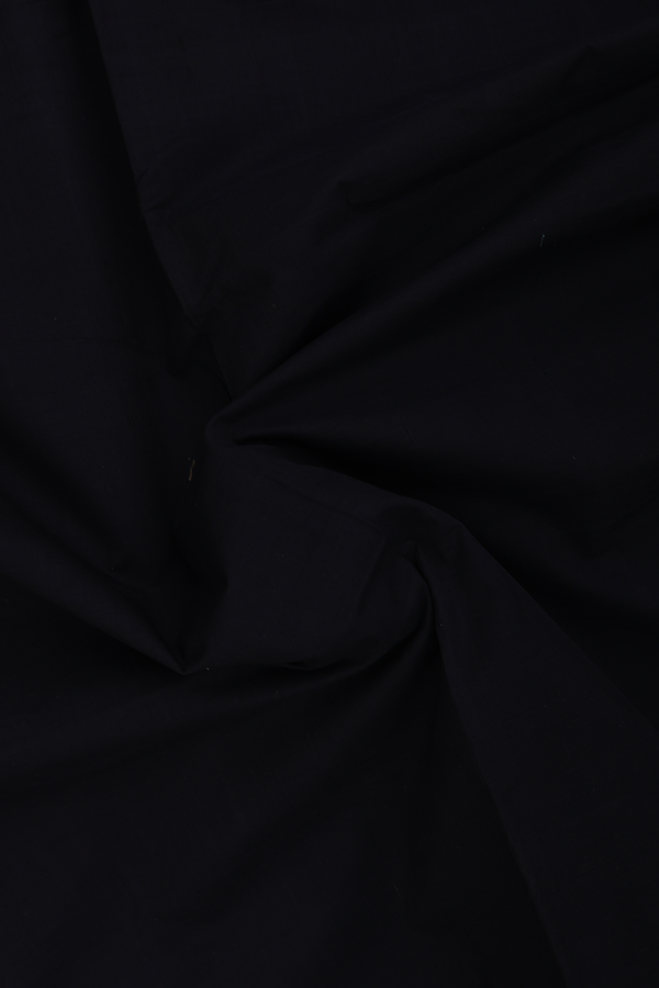 Mangalagiri Cotton Saree In Black With Zari Border