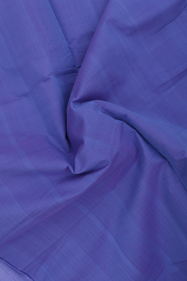 Mangalagiri Cotton Saree In Blue With Zari Border