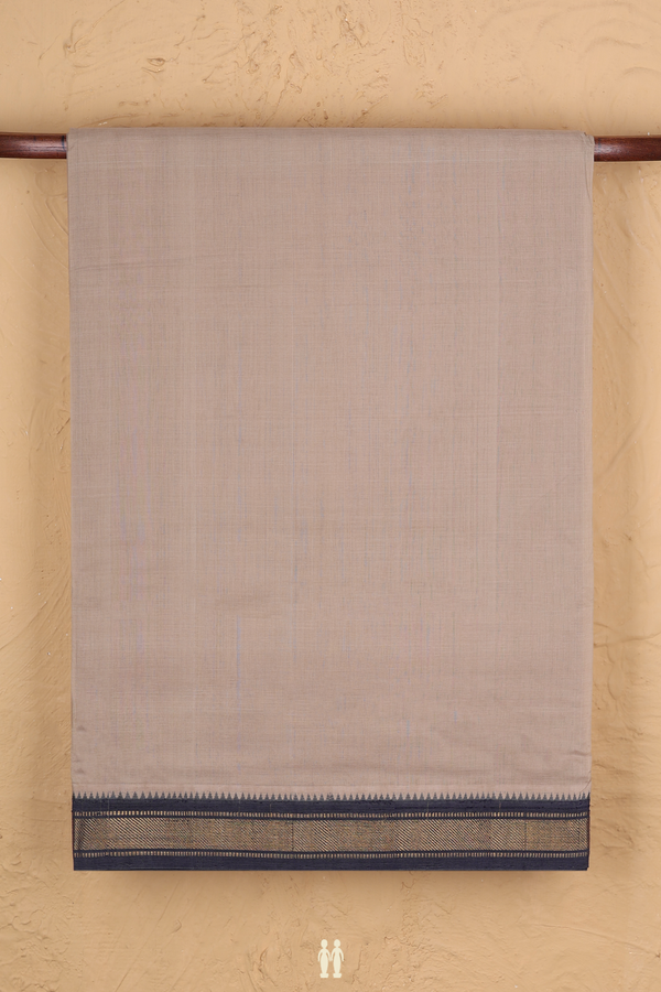 Mangalagiri Cotton Saree In Brown With Contrast Border