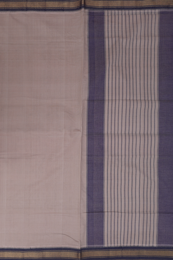 Mangalagiri Cotton Saree In Brown With Contrast Border