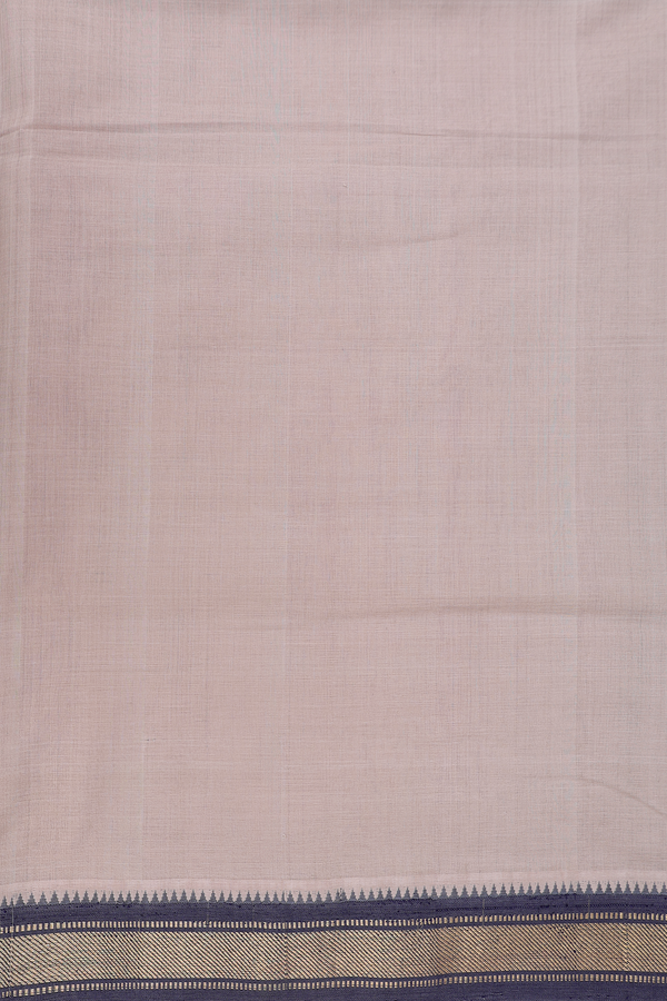 Mangalagiri Cotton Saree In Brown With Contrast Border