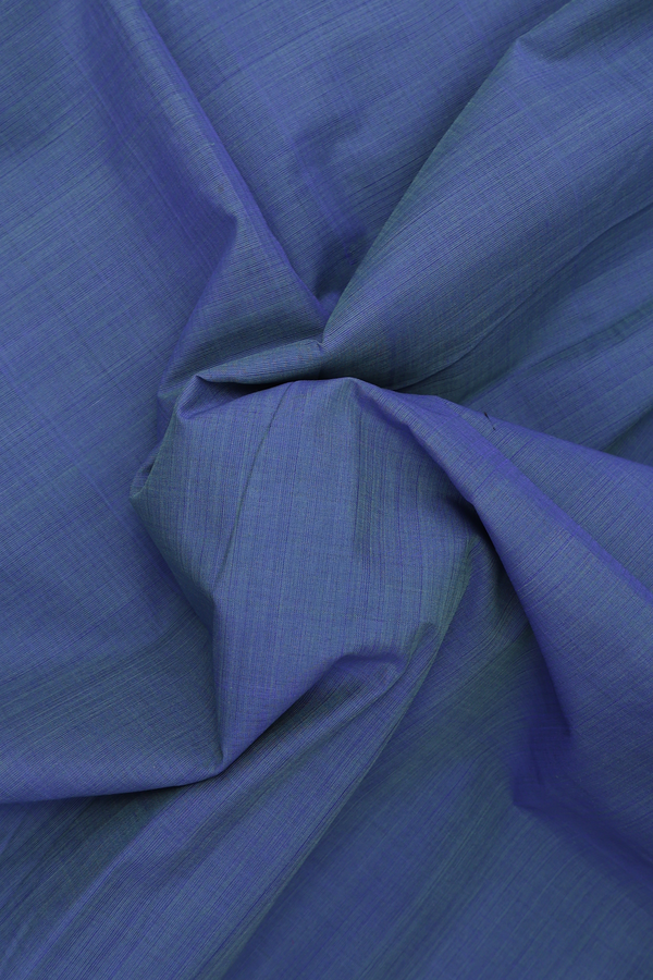 Mangalagiri Cotton Saree In Capri Blue With Zari Border