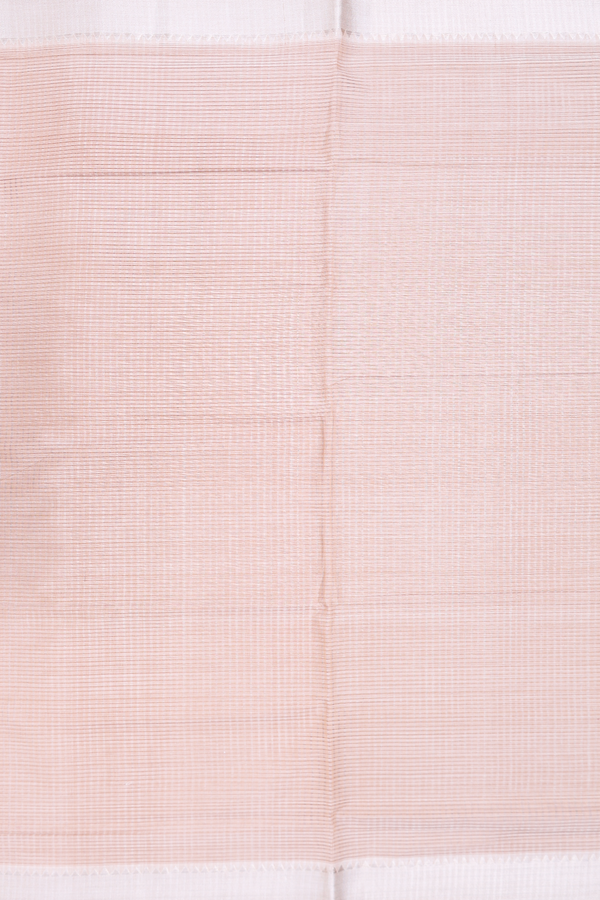 Mangalagiri Cotton Saree In Coffee Cream With Stripes Design