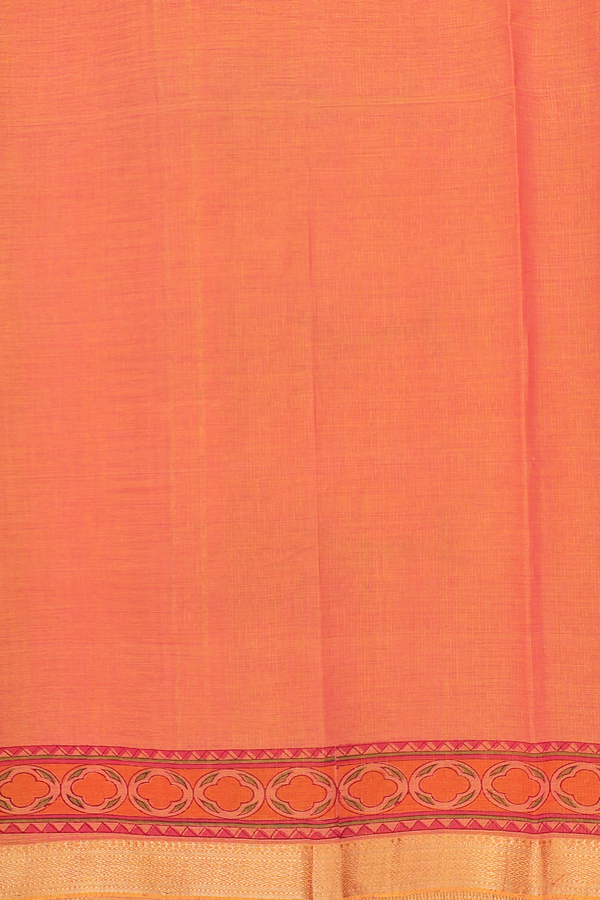 Mangalagiri Cotton Saree In Dual Tone  With Floral Design