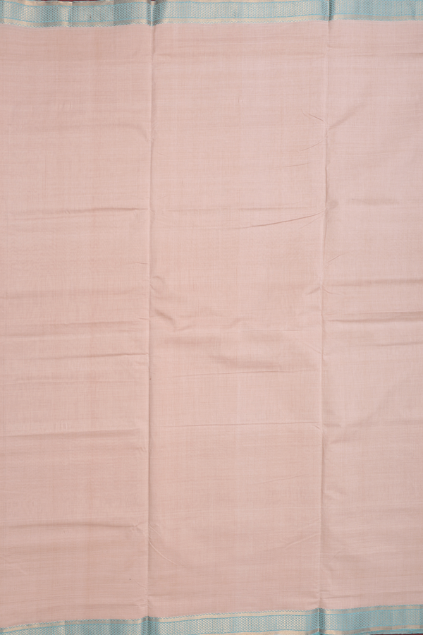 Mangalagiri Cotton Saree In Cream Color With Contrast Border