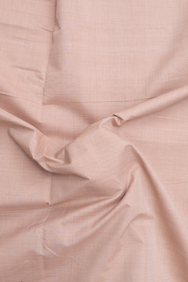 Mangalagiri Cotton Saree In Cream Color With Contrast Border