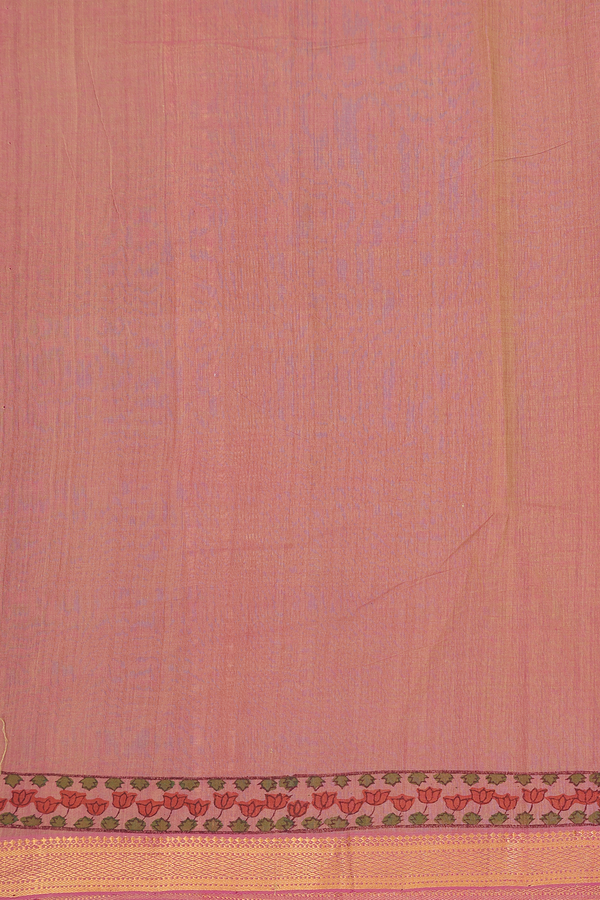Mangalagiri Cotton Saree In Dual Tone With Floral Design