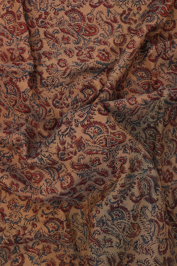 Mangalagiri Cotton Saree In Dual Tone With Printed Design