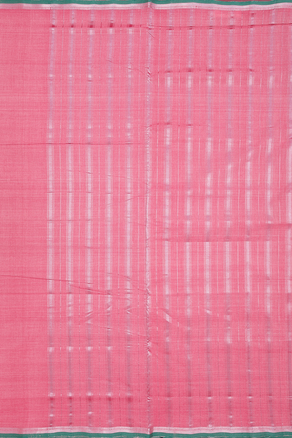 Mangalagiri Cotton Saree In Dusty Red With Zari Border