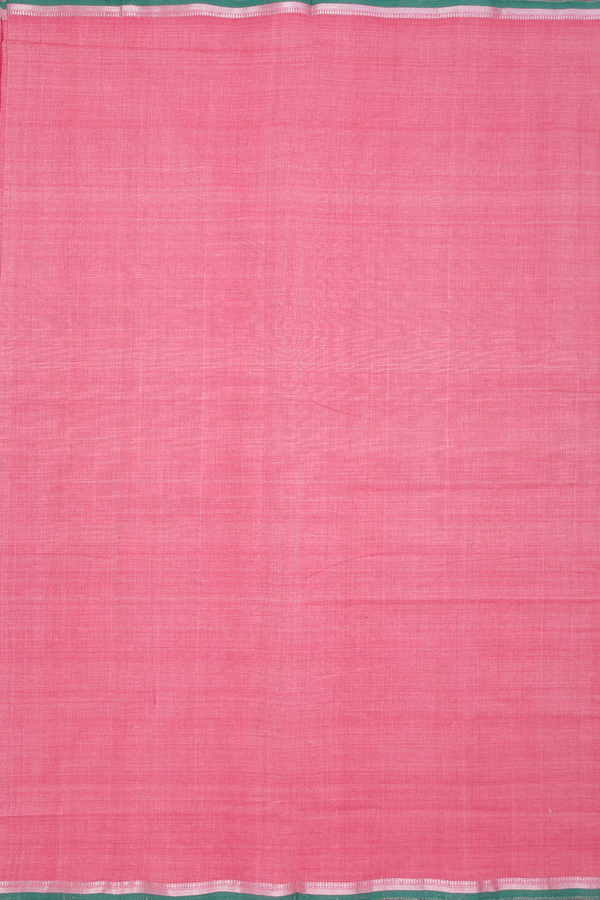 Mangalagiri Cotton Saree In Dusty Red With Zari Border