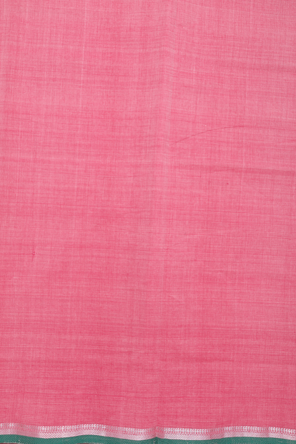 Mangalagiri Cotton Saree In Dusty Red With Zari Border