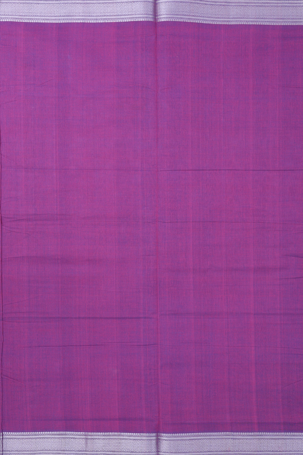 Mangalagiri Cotton Saree In Grape Purple With Zari Border