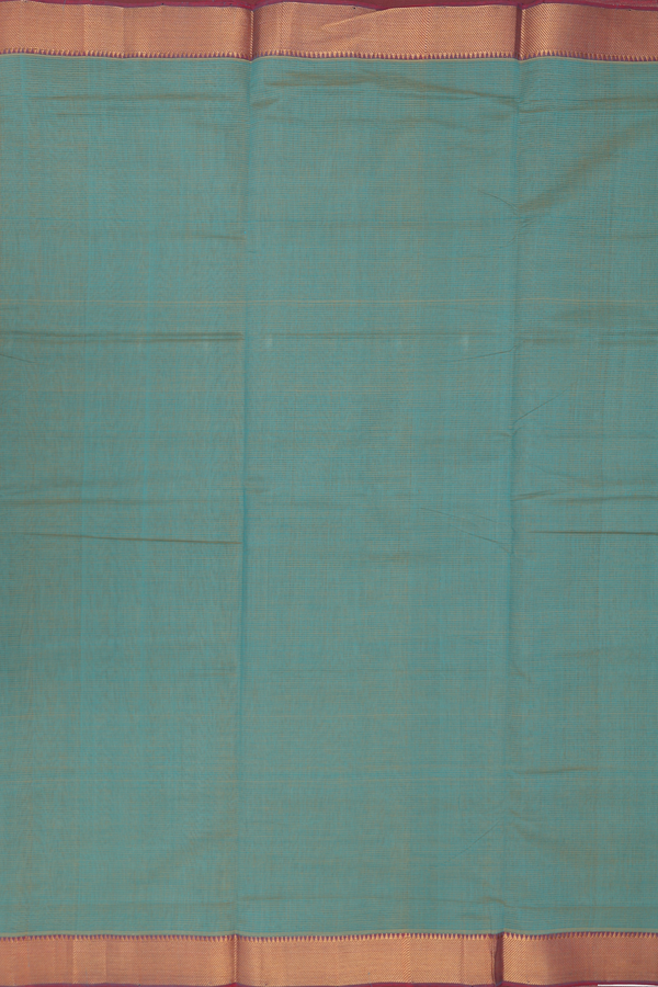 Mangalagiri Cotton Saree In Green With Stripes Design