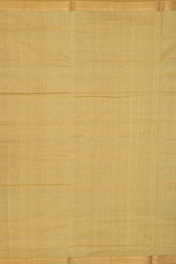 Mangalagiri Cotton Saree In Green With Zari Border
