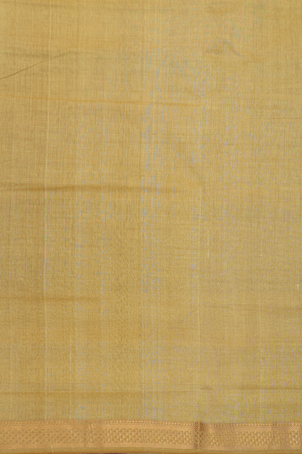 Mangalagiri Cotton Saree In Green With Zari Border