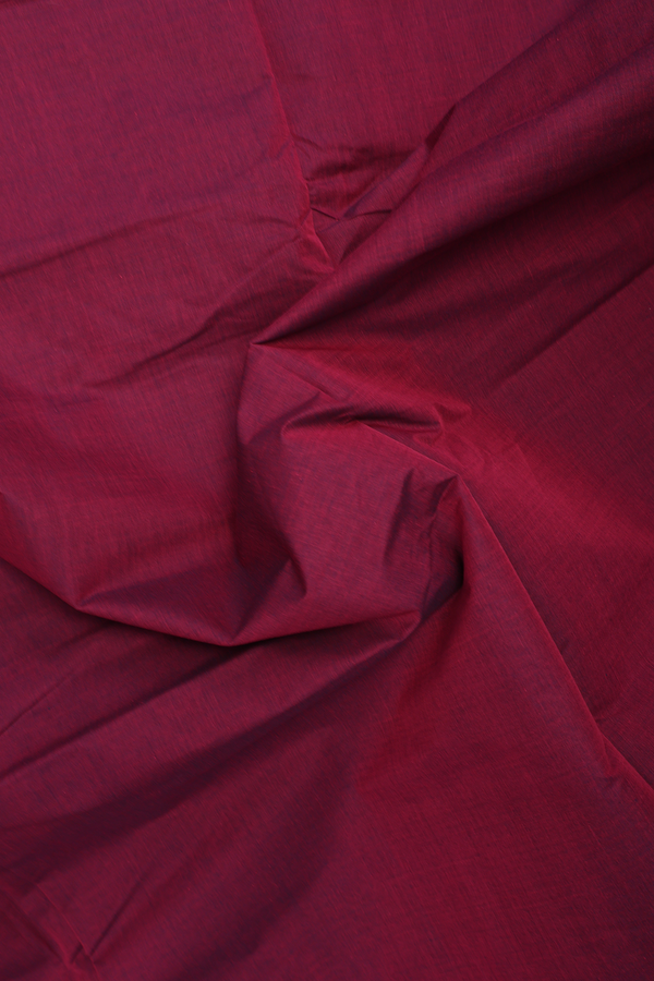 Mangalagiri Cotton Saree In Magenta With Twill Weave Border