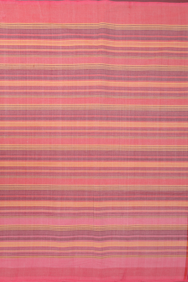 Mangalagiri Cotton Saree In Multicolor With Checks Design