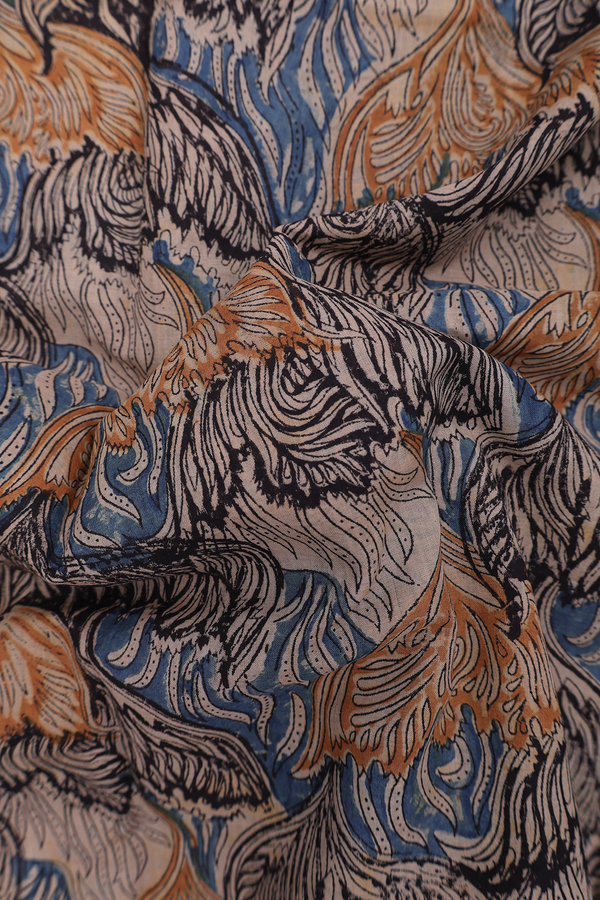 Mangalagiri Cotton Saree In Multicolor With Printed Design