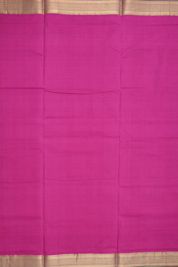 Mangalagiri Cotton Saree In Orchid Purple With Zari Border