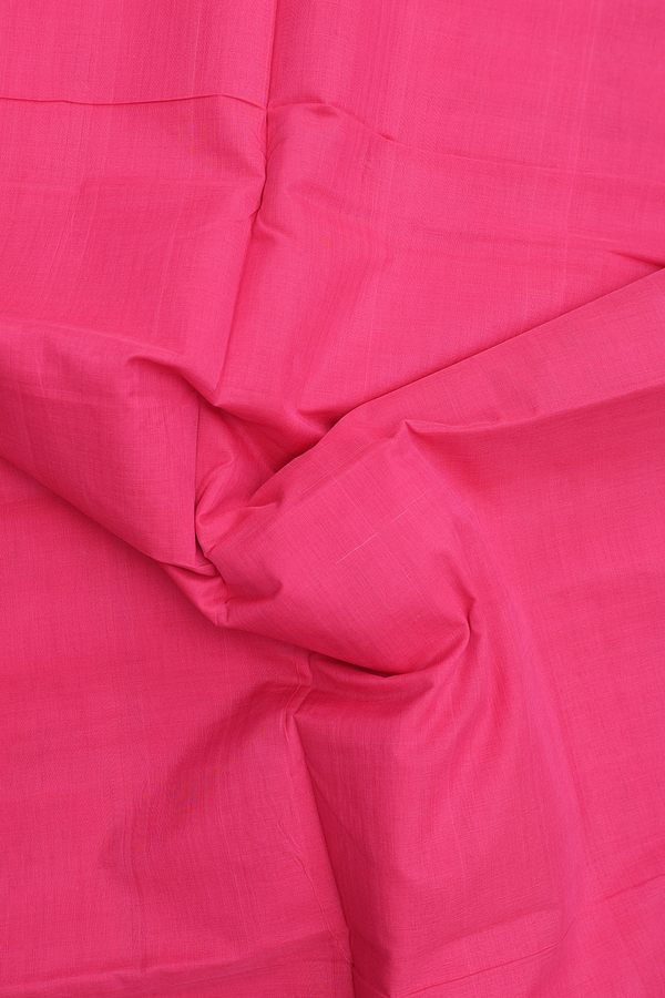 Mangalagiri Cotton Saree In Pink With Contrast Border
