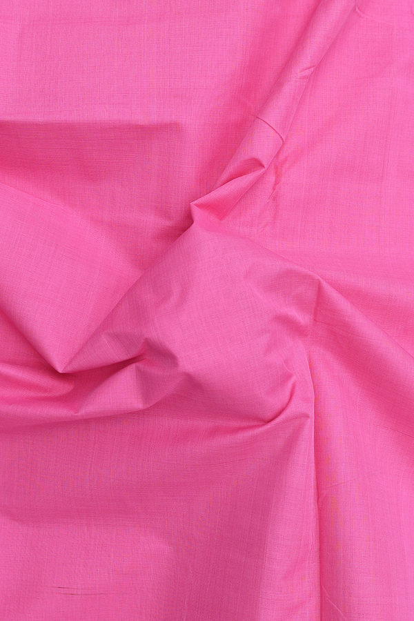 Mangalagiri Cotton Saree In Pink With Zari Border