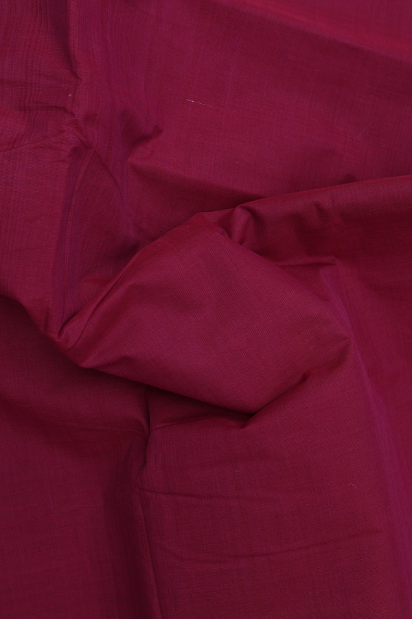 Mangalagiri Cotton Saree In Plum Purple With Zari Border