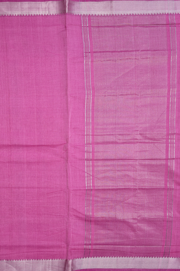 Mangalagiri Cotton Saree In Purple With Zari Border