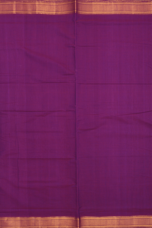 Mangalagiri Cotton Saree In Purple With Zari Border