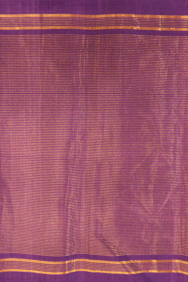 Mangalagiri Cotton Saree In Purple With Zari Border