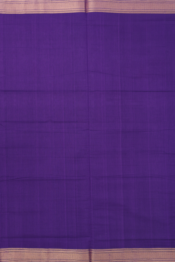 Mangalagiri Cotton Saree In Purple With Zari Border